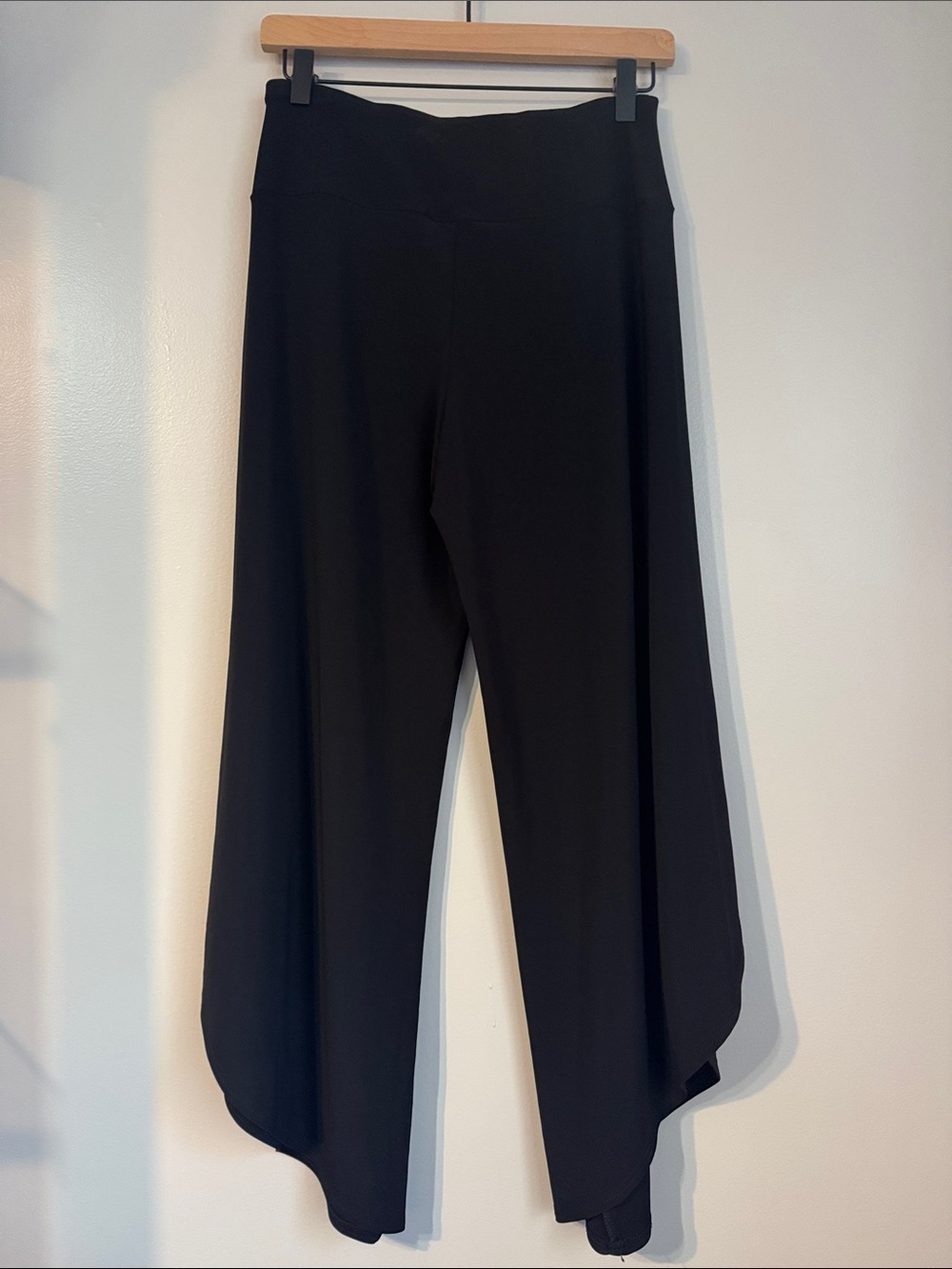 joseph ribkoff Black Stretch Pull On Classic Overlay Wide Leg Flowy Pant Sz 6 - Picture 12 of 13